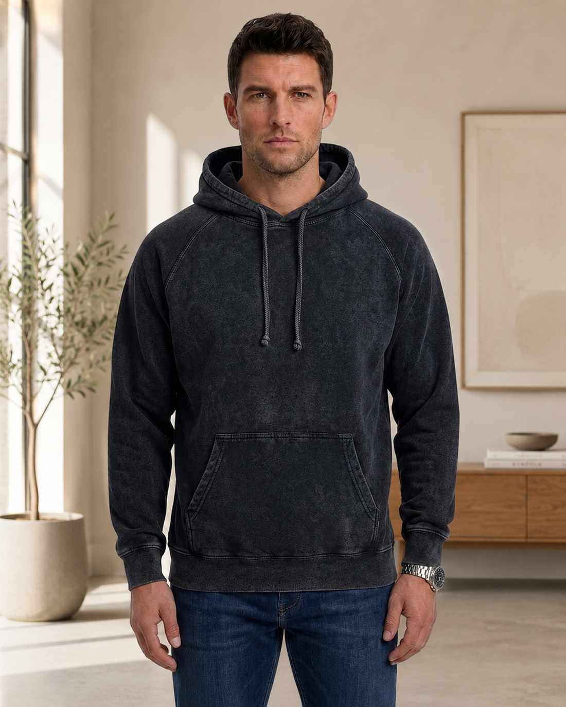 Vintage Raglan Hoodie Men