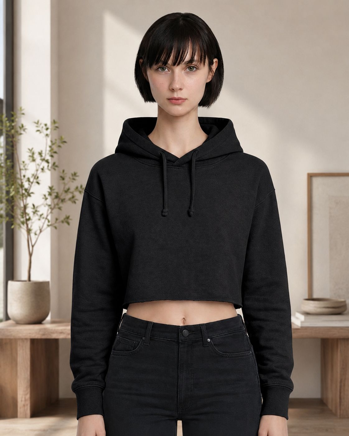 Crop Fleece Hoodie